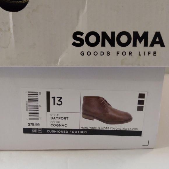 Men\'s Sonoma Bayport  Lace Boots, sz 13, Brown/ Cognac, NIB main image 6